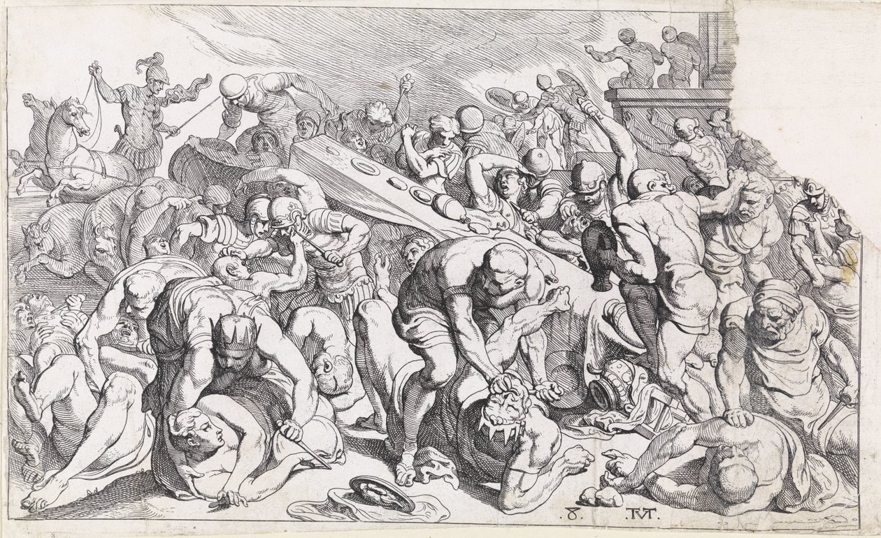 Agamemnonin ja Cassandran murha The Labors of Odysseus (sarjan nimi) tekijältä Theodoor van Thulden
