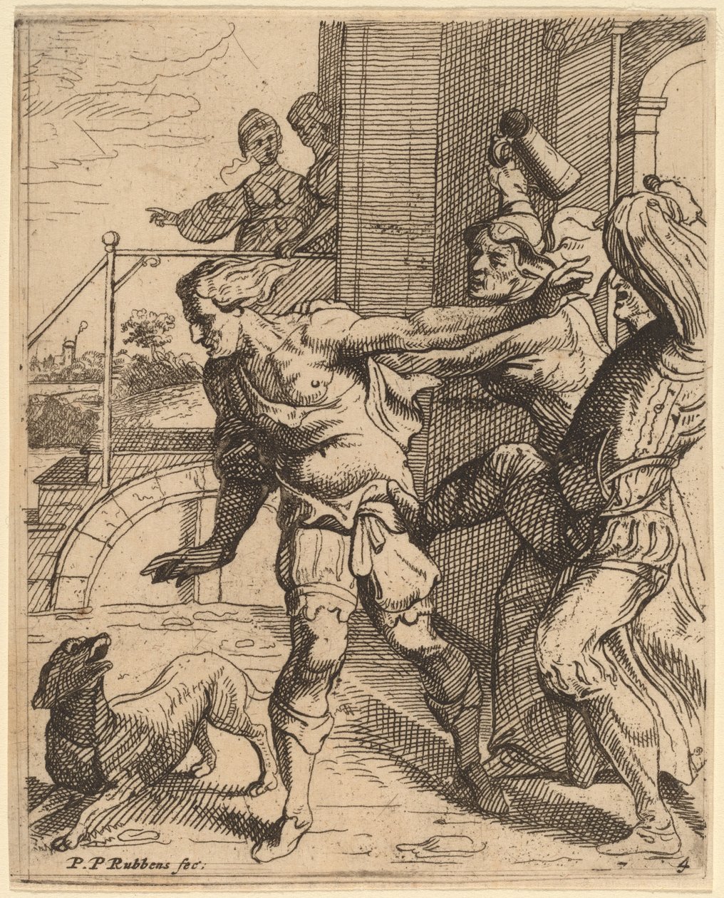 Tavernasta ajettu tuhlaajapoika tekijältä Theodoor van Thulden after Sir Peter Paul Rubens