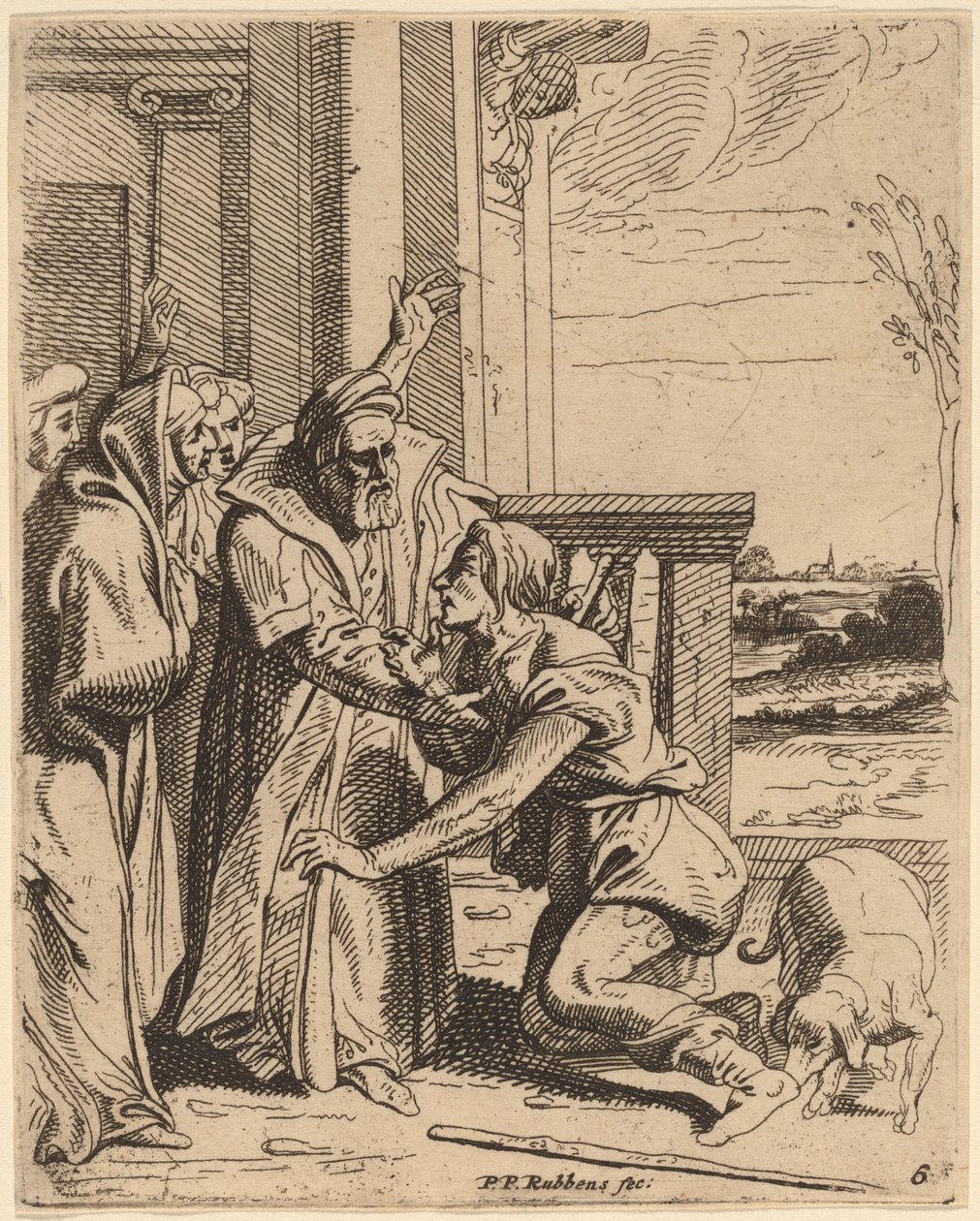Isänsä vastaanottama tuhlaajapoika tekijältä Theodoor van Thulden after Sir Peter Paul Rubens