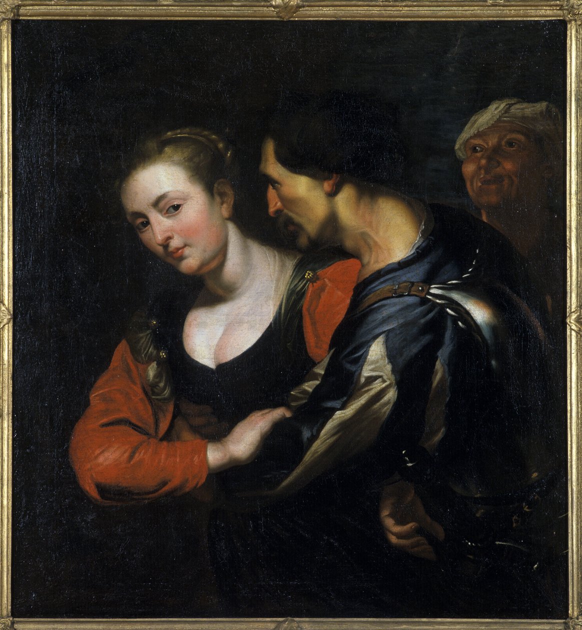 Landsknecht naisen kanssa tekijältä Theodor Rombouts