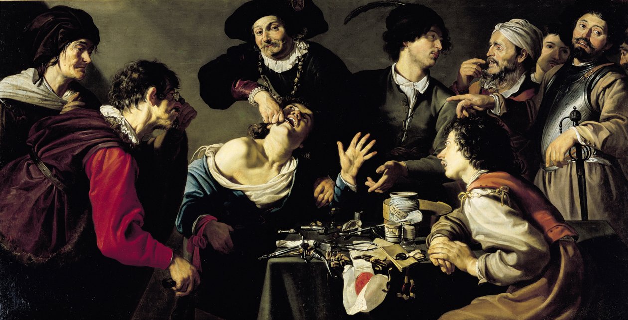 Hampaanpoistaja, 1635 tekijältä Theodor Rombouts