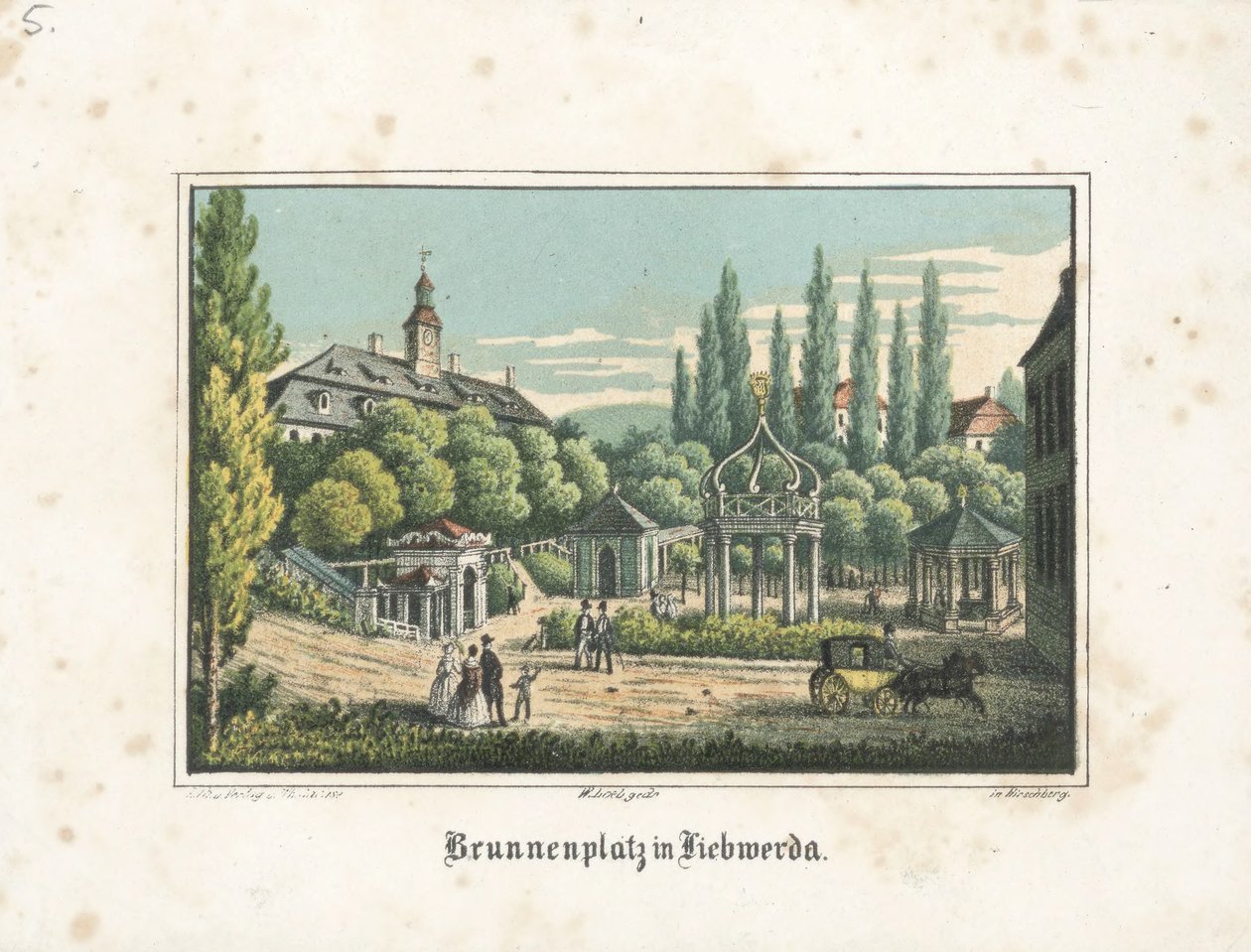 Brunnenplatz Liebwerdassa tekijältä Theodor Sachse