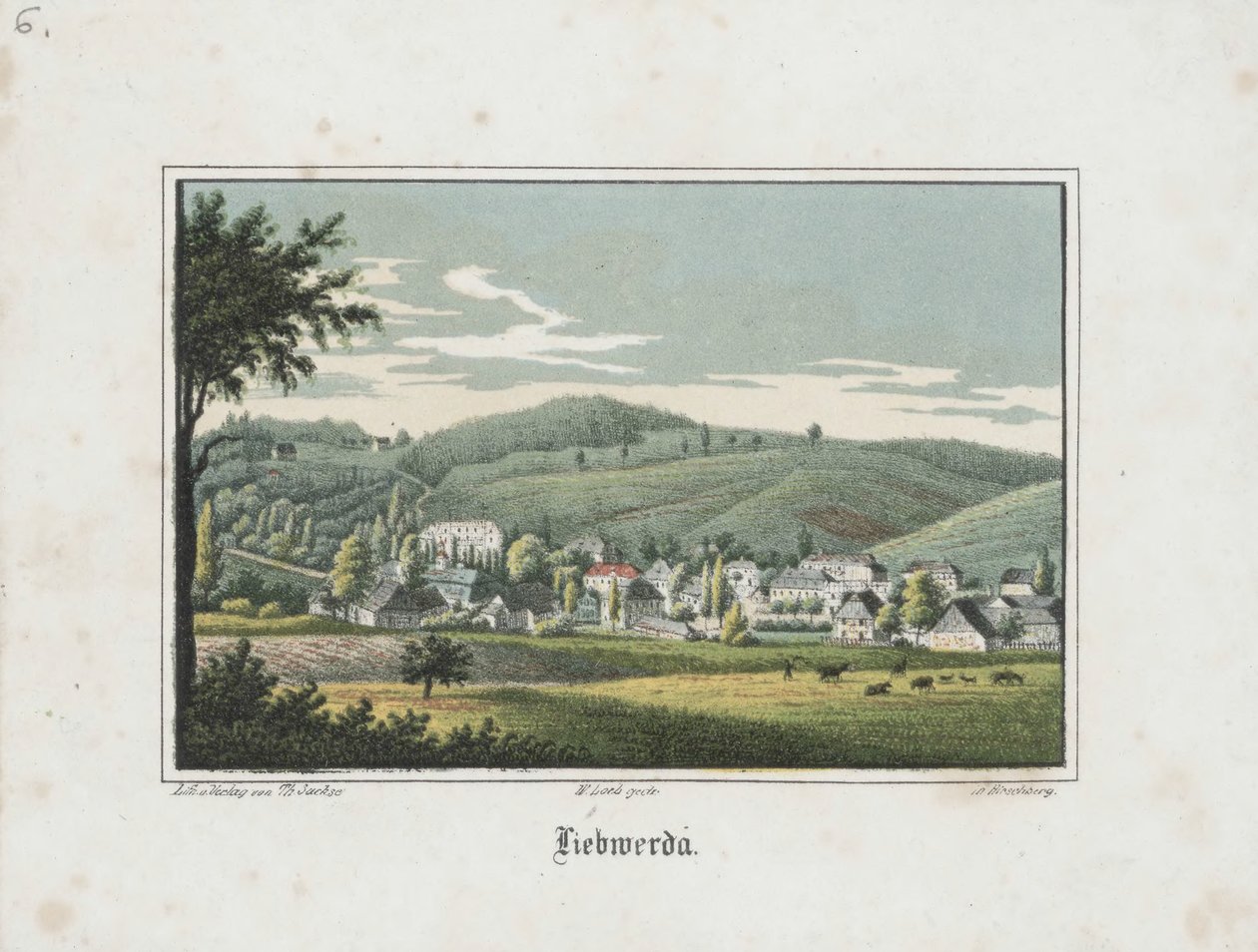 Liebwerda gesehen von Friedrichsruh tekijältä Theodor Sachse