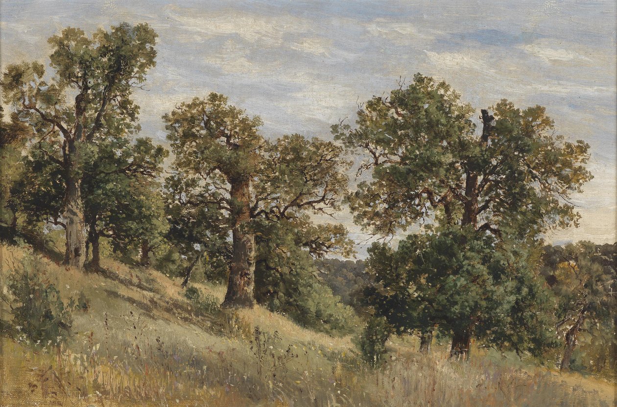 Berghang mit Baum tekijältä Theodor von Hormann