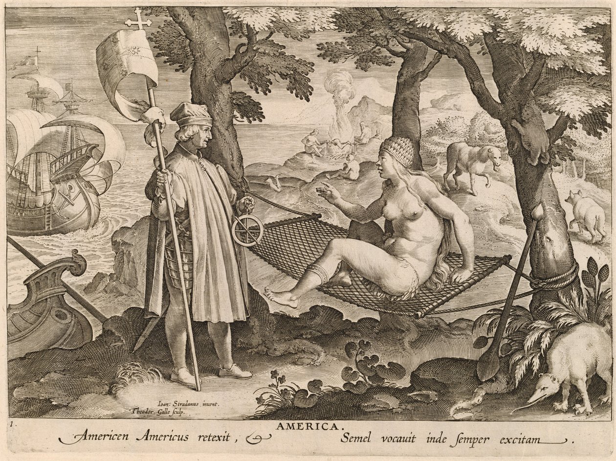 Amerikka tekijältä Theodor Galle after Jan van der Straet