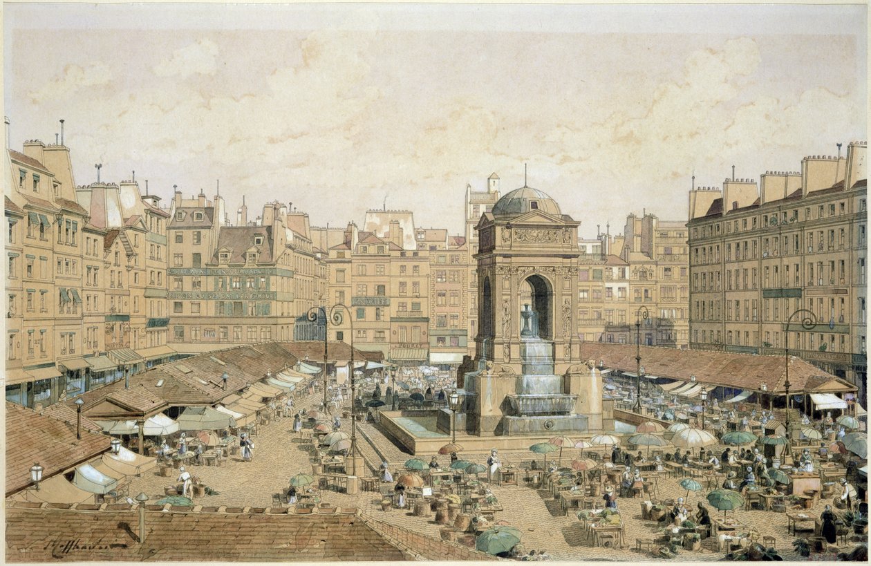 Marche aux Innocents (kynä ja muste ja wc paperilla) tekijältä Theodor Josef Hubert Hoffbauer