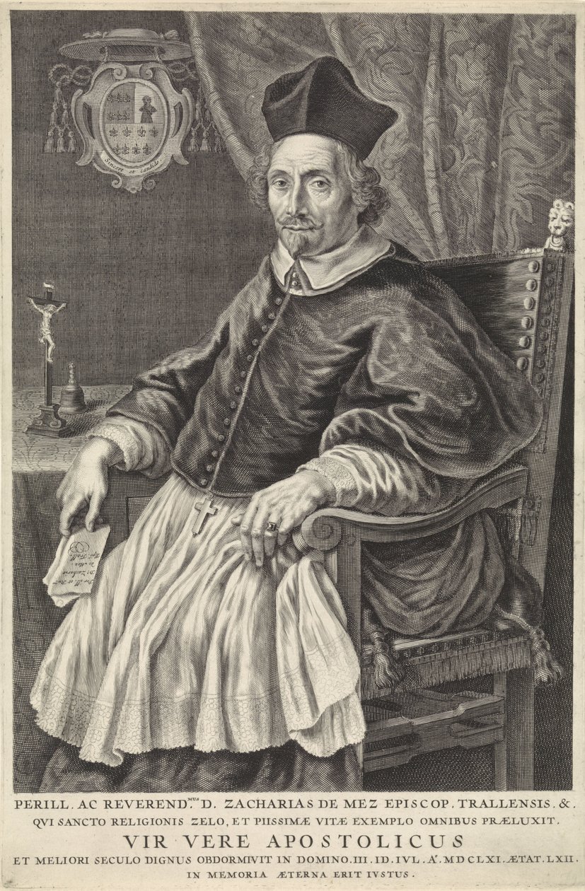 Zacharias de Mezin, Tralleen piispan, muotokuva tekijältä Theodor Matham