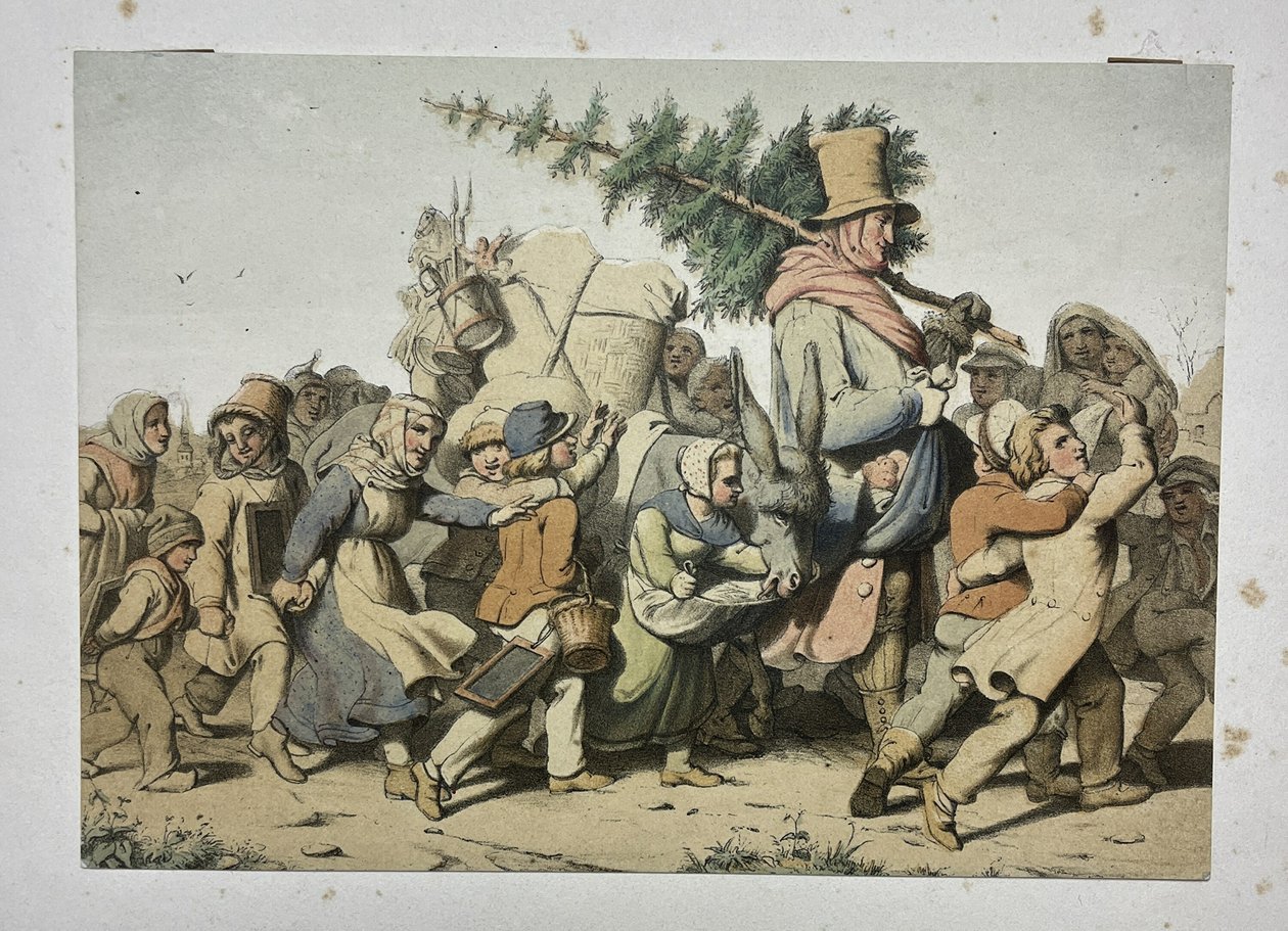 Pyhä Nikolaus lasten ympäröimänä tekijältä Theodor Mintrop