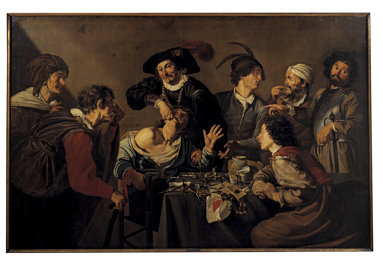 The Tooth Extractor (öljy kankaalle) tekijältä Theodor Rombouts