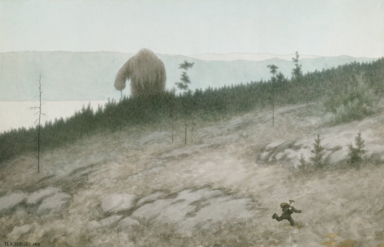 Ash poika ja trolli tekijältä Theodor Kittelsen