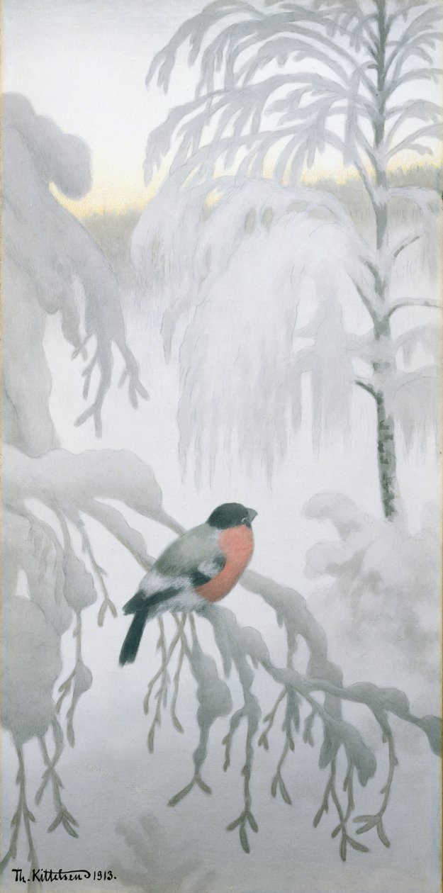 Punatulkku tekijältä Theodor Kittelsen