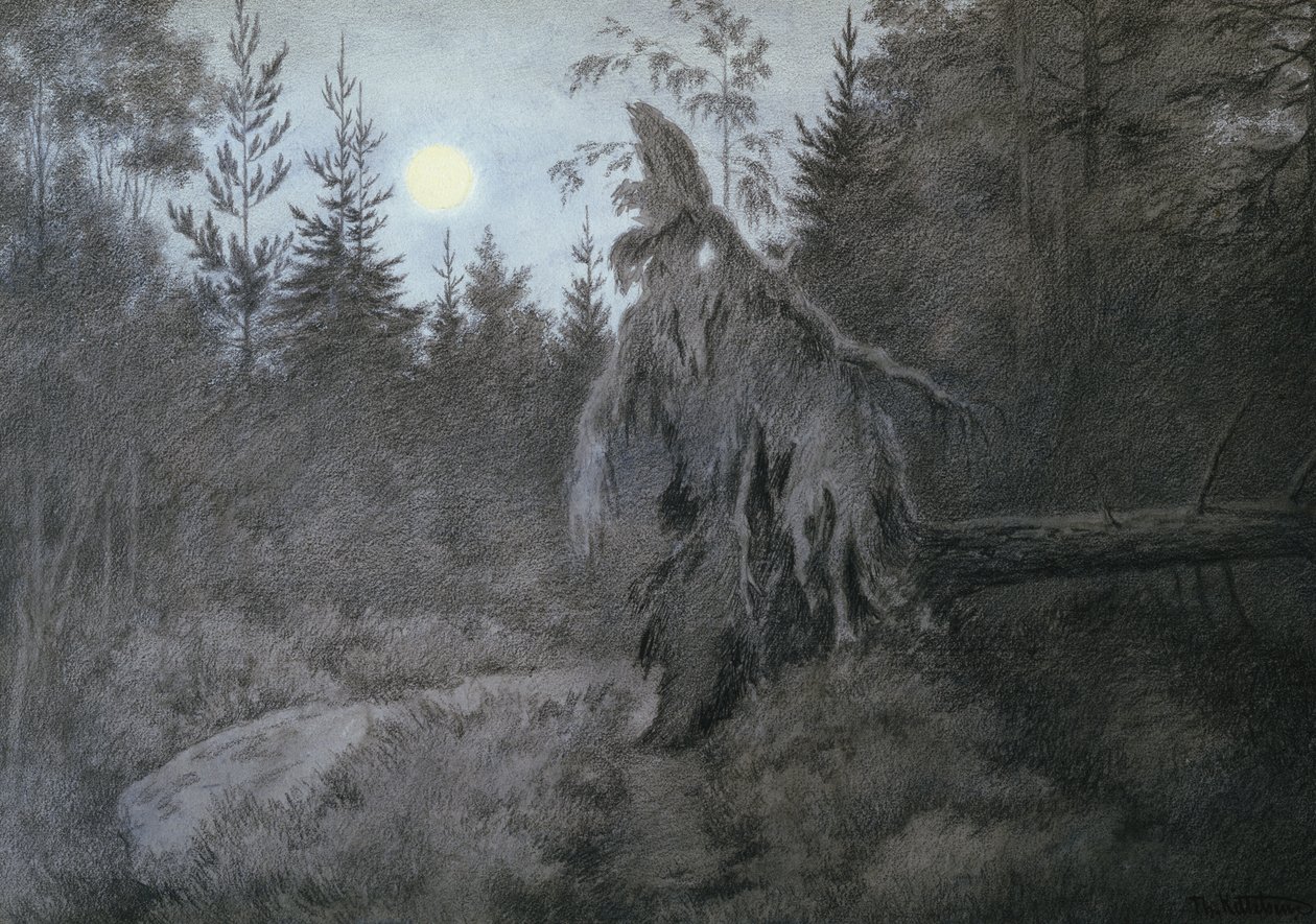 Kammottava, rypistävä, kahiseva, vilkas tekijältä Theodor Kittelsen
