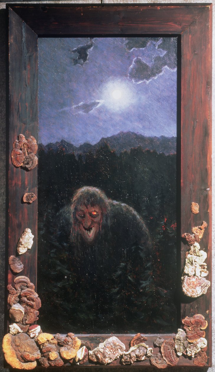 Our House Troll (öljy kankaalle) tekijältä Theodor Kittelsen