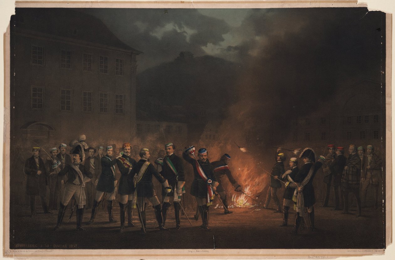 Soihtukulkue Heidelbergissä 30. tammikuuta 1857 1857 tekijältä Theodor Verhas