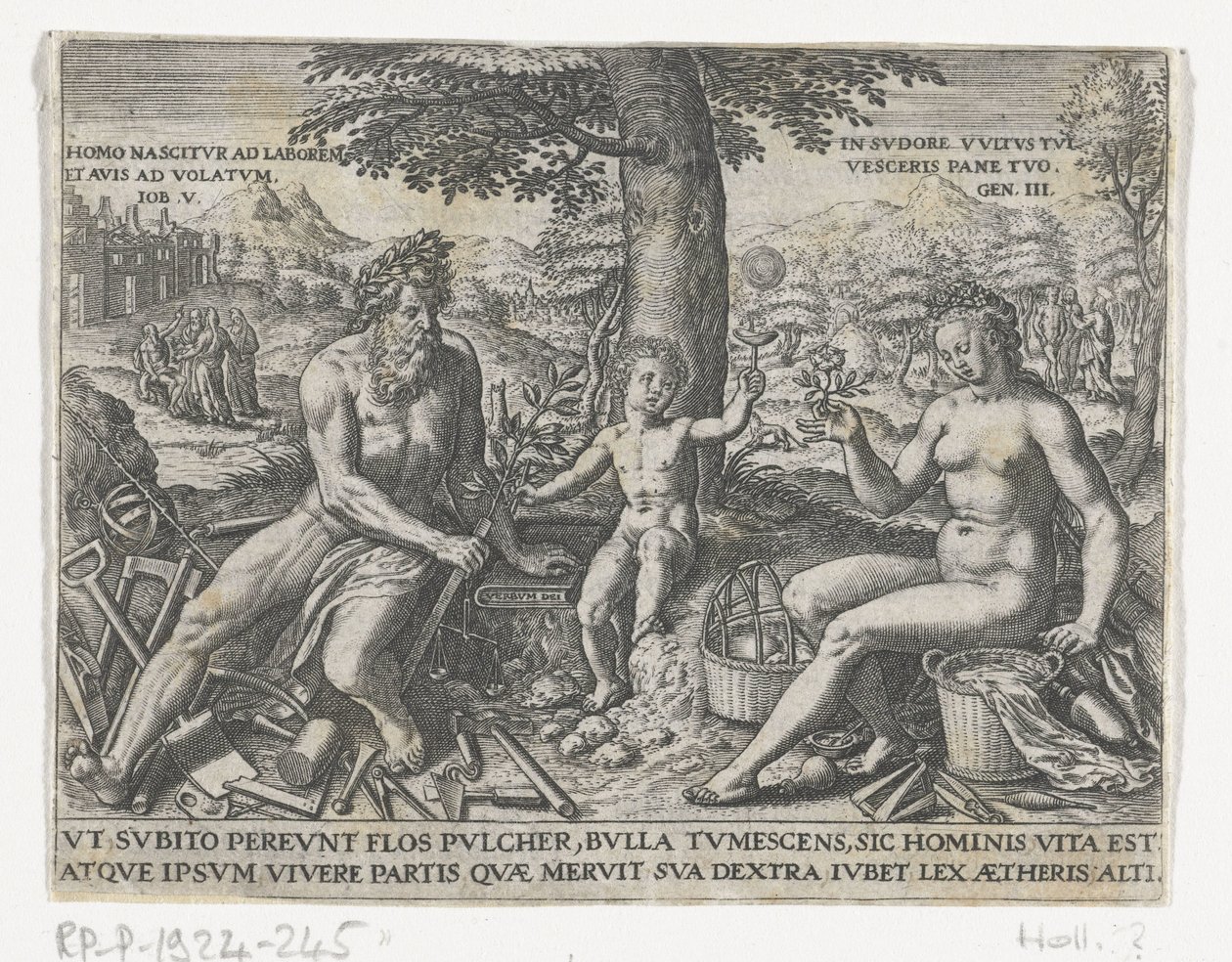 Bellenblazend jongetje Aateliston ja tiedon arvoisen yhteisen tunnusmerkit.../ Stam und Wapenbuchlein... (sarjan nimi) tekijältä Theodor de Bry (attributed to)