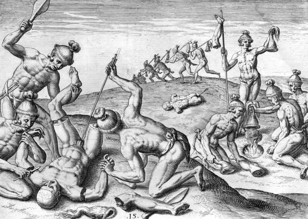 Potanos-intiaanien Cruauts tekijältä Theodor de Bry