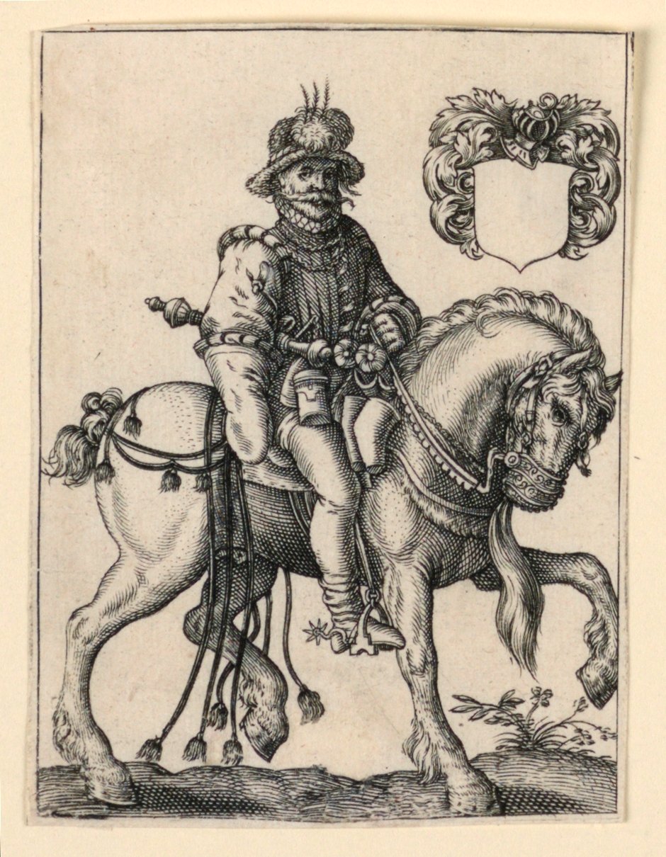 Jalo hevosen selässä tekijältä Theodor de Bry