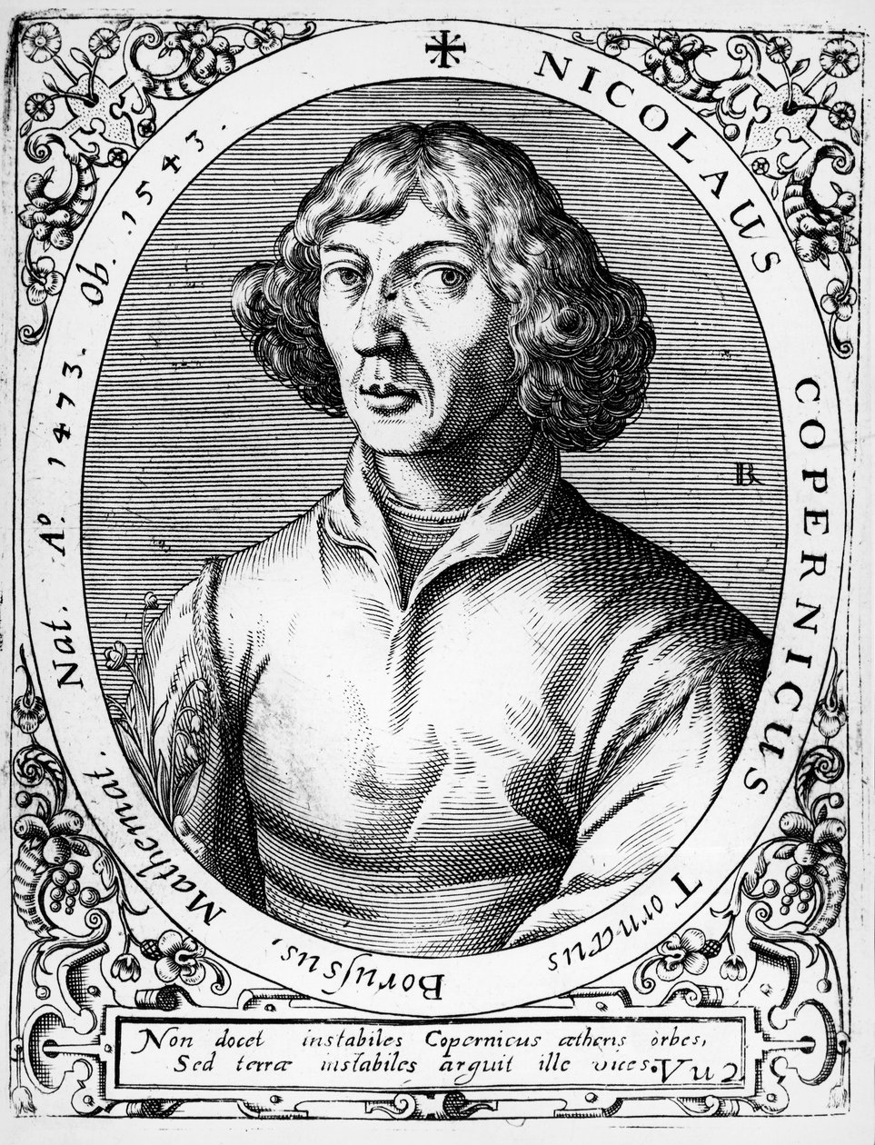 Mikolaj Kopernikin muotokuva, joka tunnetaan nimellä Nicolaus Copernicus (Torun tekijältä Theodor de Bry