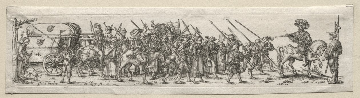 Sotilaat maaliskuussa tekijältä Theodor de Bry