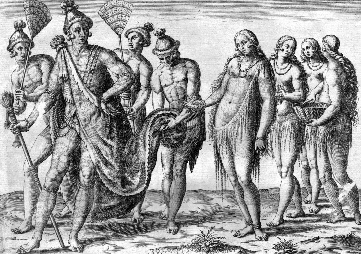 Timucua-intiaanien heimo tekijältä Theodor de Bry