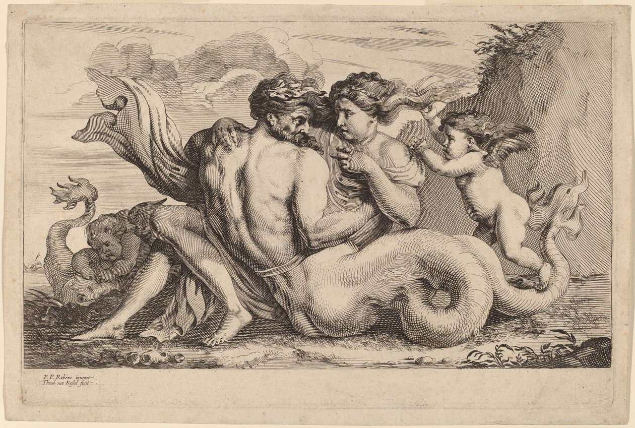 Sireeni ja Triton tekijältä Theodor van Kessel after Sir Peter Paul Rubens