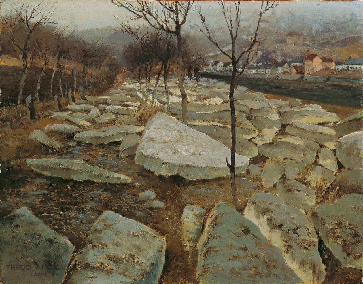 Jäälauttoja Thayan rannoilla tekijältä Theodor von Hormann