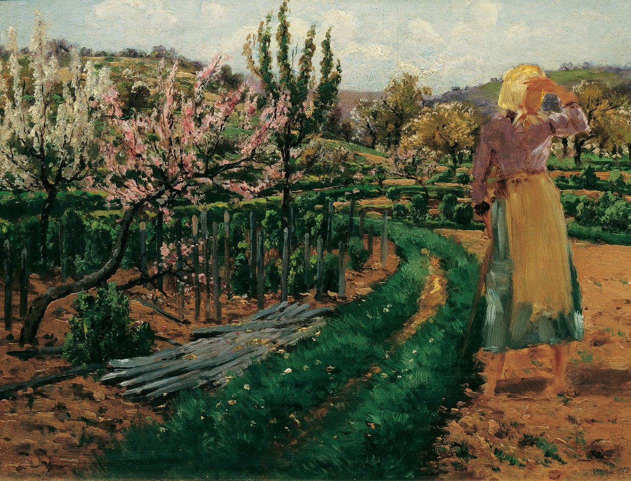 Tyttö hedelmätarhassa tekijältä Theodor von Hormann
