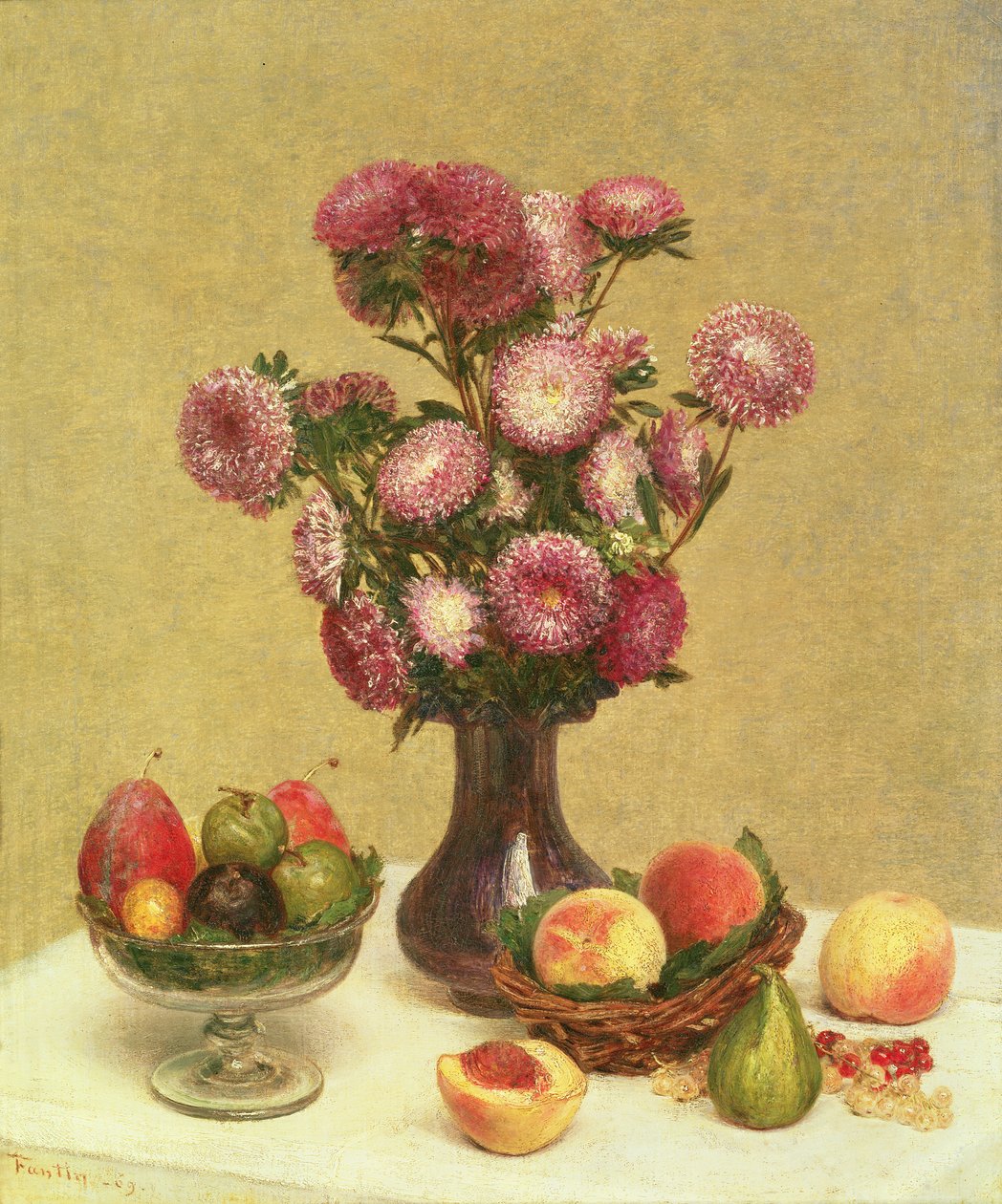 Asetelma, 1869 tekijältä Theodore Fantin Latour