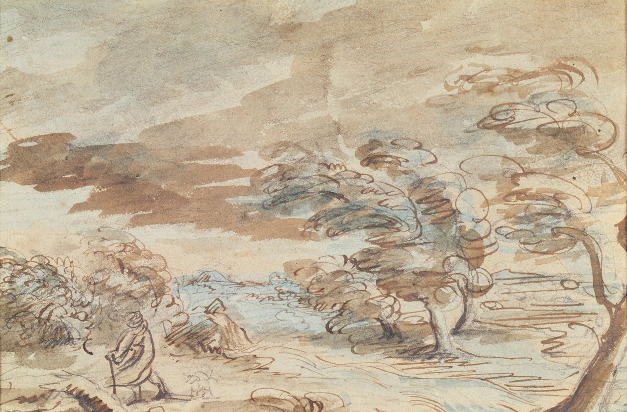 Vaaka (kynän ja musteen pesu paperille) tekijältä Theodore Gericault