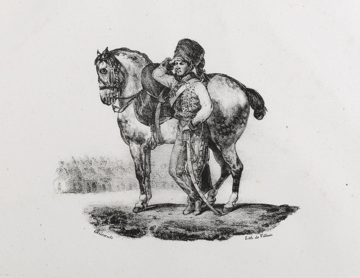 Hussardien trumpetisti, 1823 tekijältä Theodore Gericault