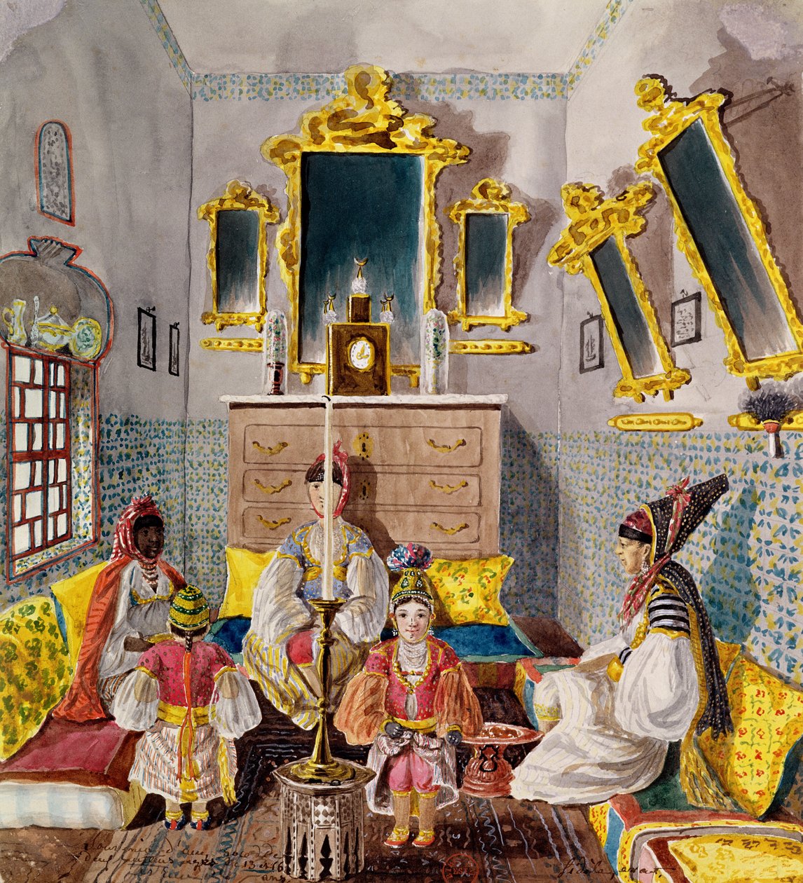 Algerian sisustus, n.1835 tekijältä Theodore Leblanc