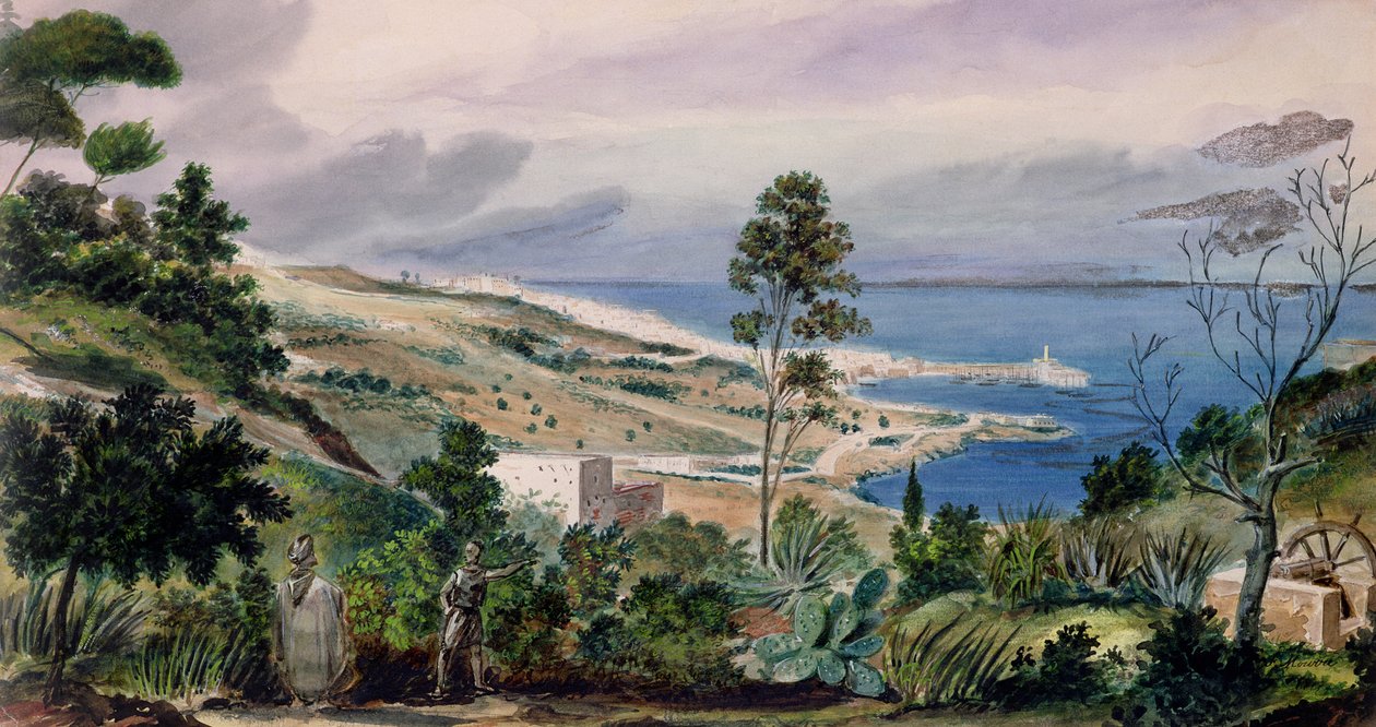 Yleisnäkymä Algerista, noin 1835 tekijältä Theodore Leblanc