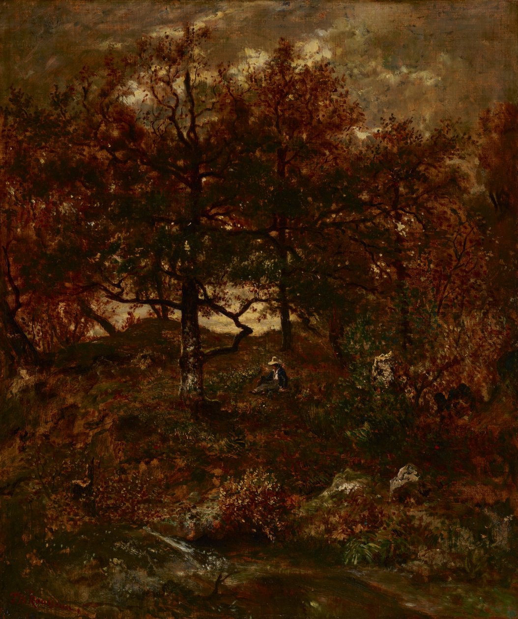 Syksy St. Jean de Parisissa, Fontainebleaun metsässä tekijältä Pierre Etienne Theodore Rousseau