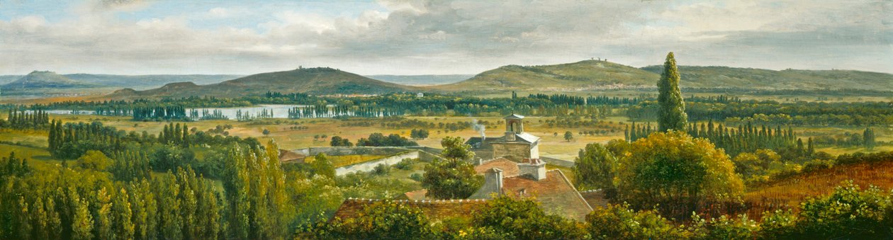 Panoraamanäkymä Ile-de-Francelle, n. 1830 tekijältä Pierre Etienne Theodore Rousseau