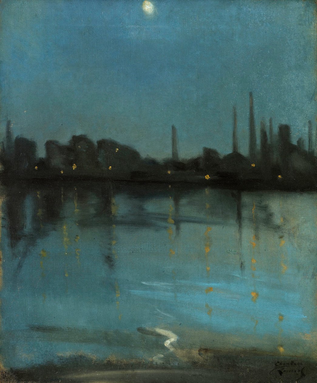 Battersea ja Thames Chelseasta, noin 1890. tekijältä Theodore Roussel