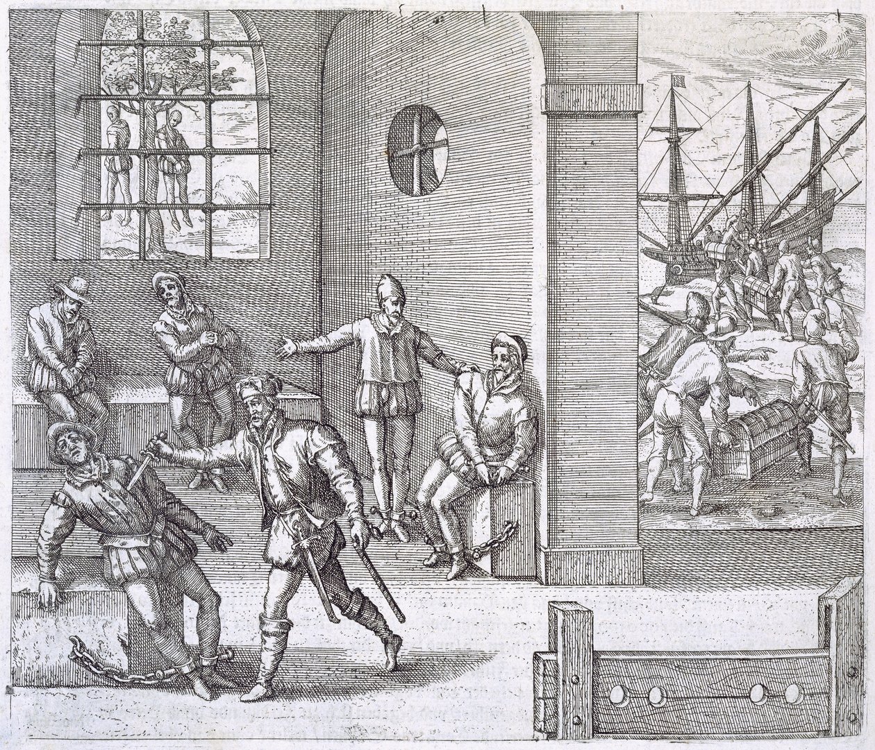 Panaman espanjalaiset petturit teloitettiin, kun inkoilta varastettu kulta lastattiin Espanjaan matkalla oleviin laivoihin. Johann Ludwig Gottfriedin Americanische Historien, julkaisija Mattaeus Merian, Fra. tekijältä Theodore de Bry