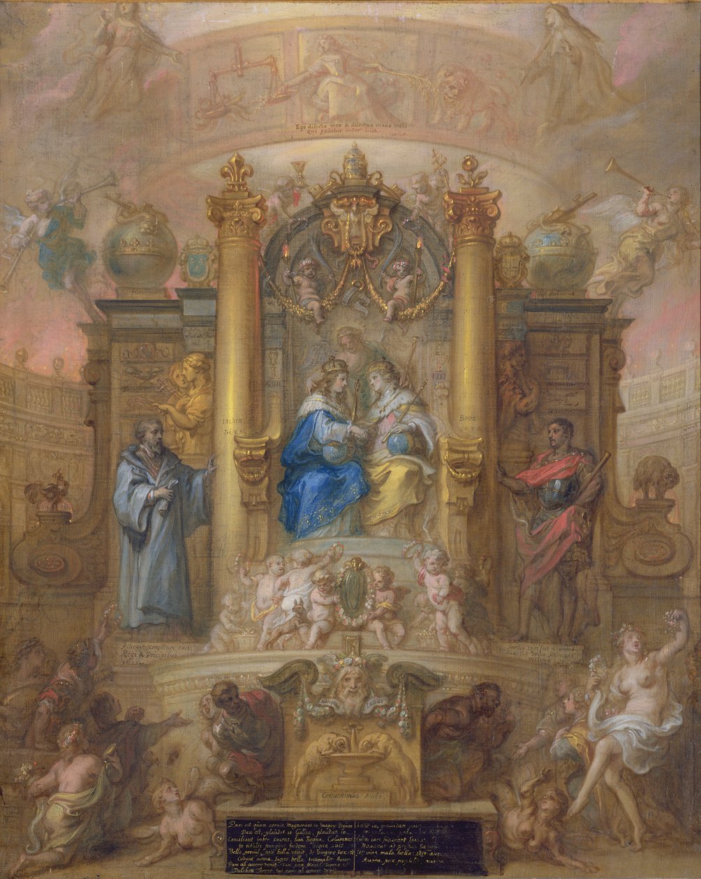 Ranskan ja Espanjan liitto, Allegoria Pyreneiden rauhasta vuonna 1659. tekijältä Theodoor van Thulden