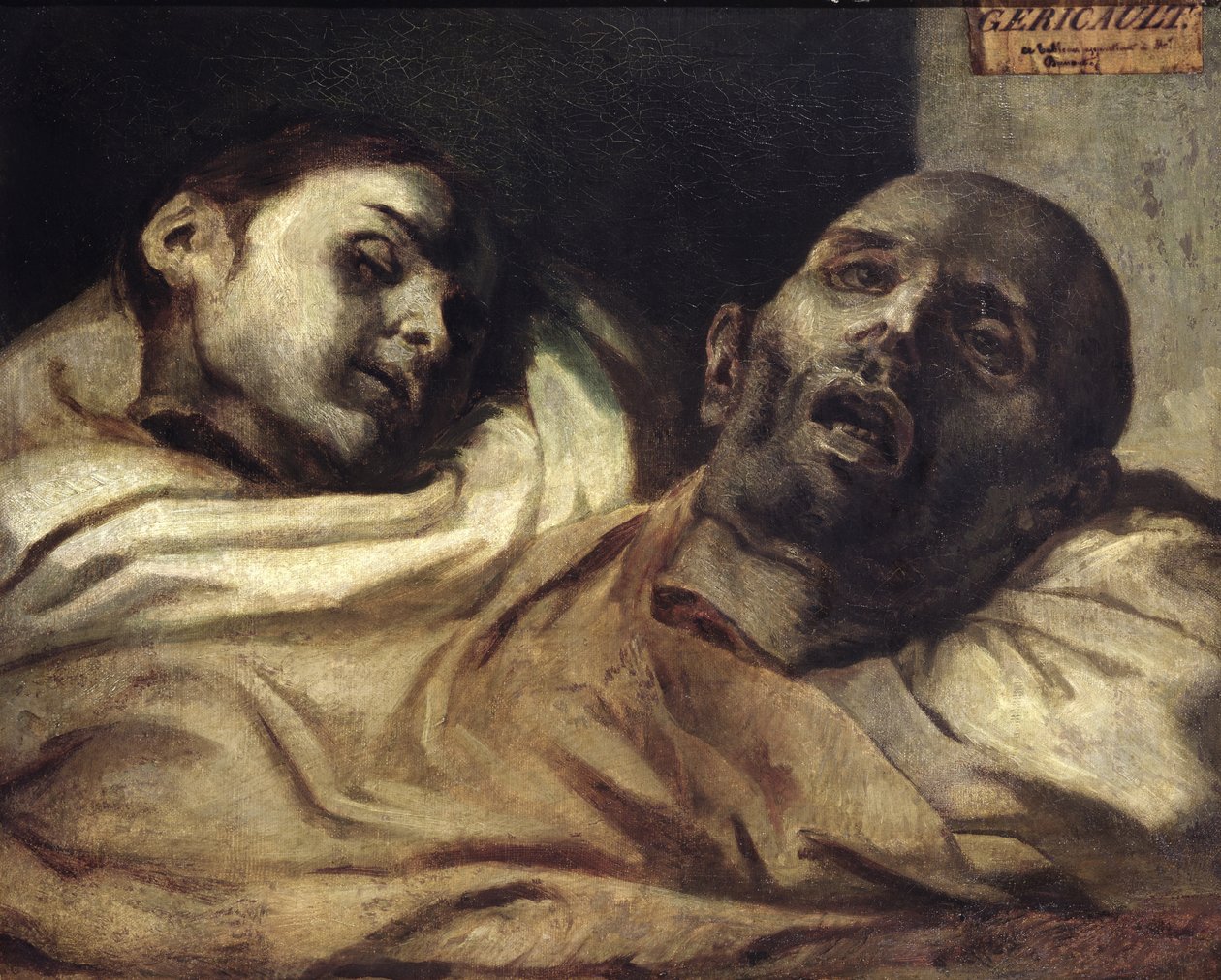 Kidutuksen uhrien päät (öljy kankaalle) tekijältä Theodore (after) Gericault