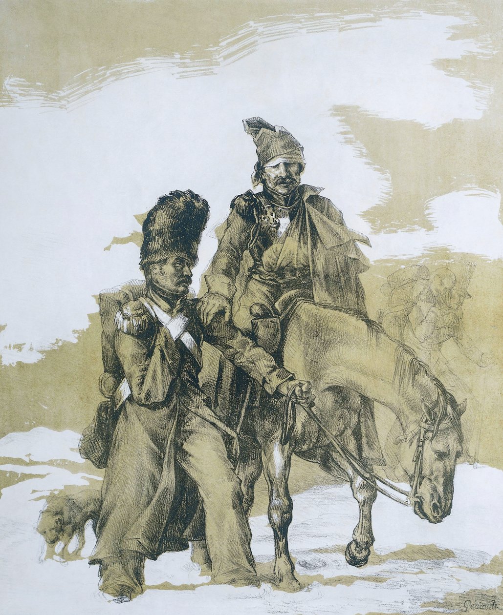 Perääntyä Moskovasta tekijältä Theodore (after) Gericault