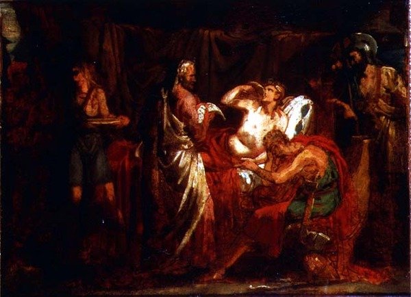 Alexander ja hänen lääkärinsä Philippe tekijältä Theodore (attr. to) Gericault