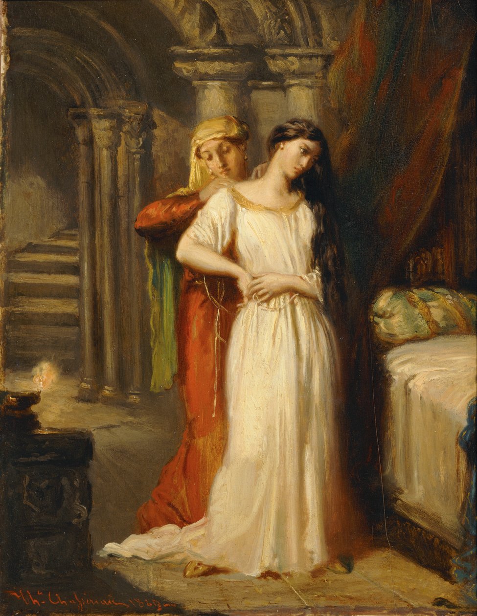 Le coucher de Desdemone - Desdemona menee nukkumaan ... tekijältä Théodore Chassériau