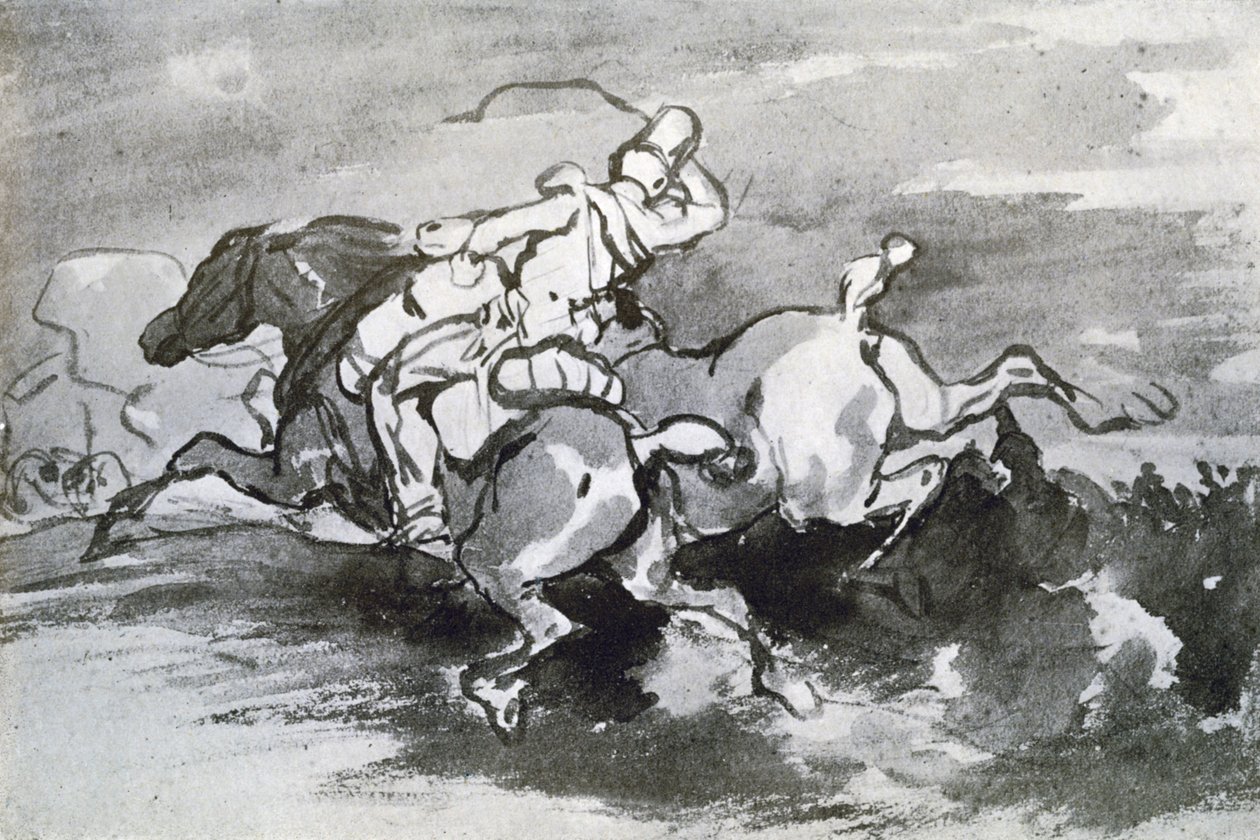 Tykistäjä johdattaa hevositaan kentälle, 1913. tekijältä Theodore Gericault