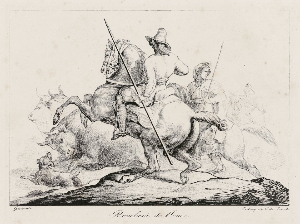 Rooman lihakauppiaat (Roman Butchers) tekijältä Theodore Gericault