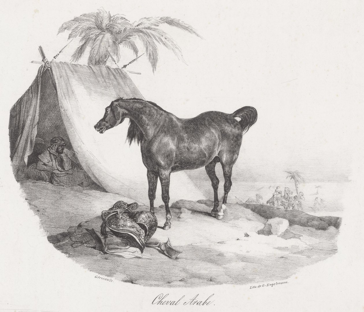 Arabialainen hevonen (An Arabian Horse) tekijältä Theodore Gericault
