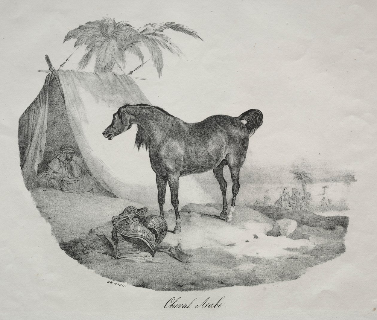 Arabian hevonen. tekijältä Theodore Gericault