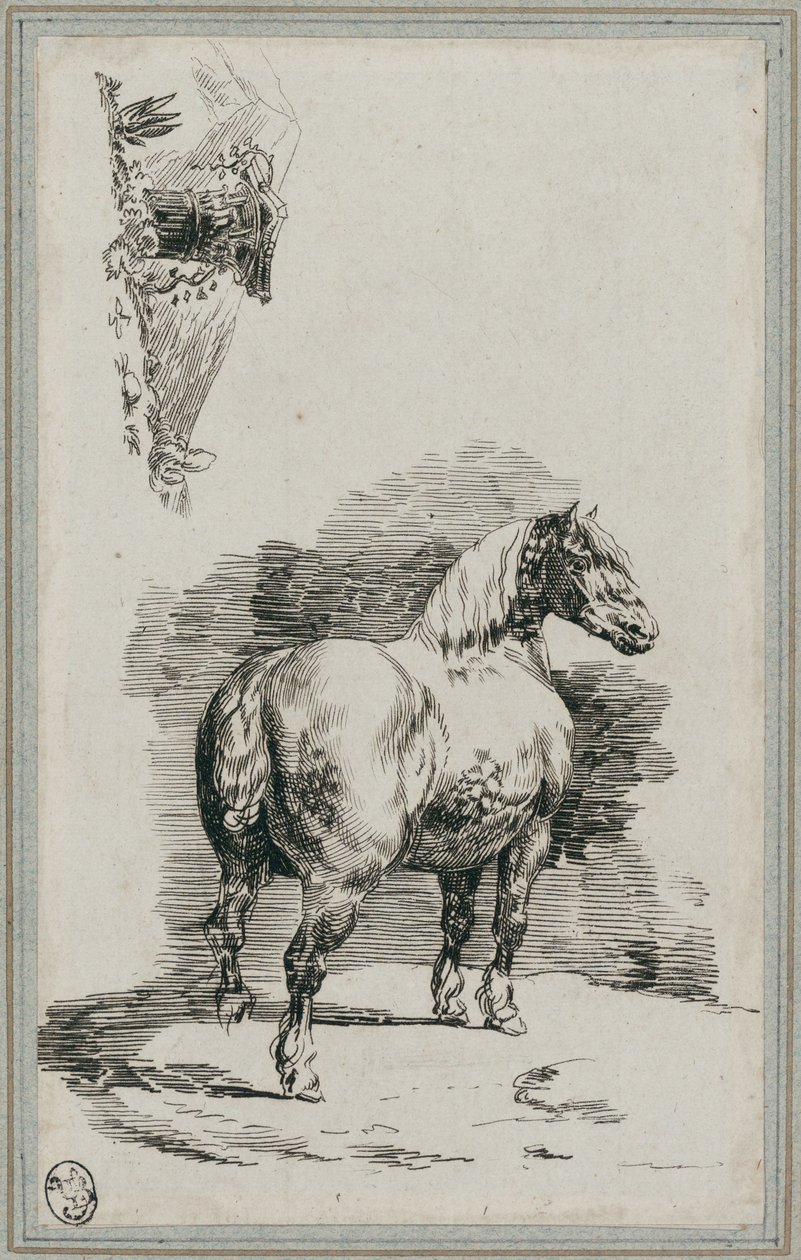 Pilkullinen harmaa hevonen (A Dapple-Gray Horse) tekijältä Theodore Gericault