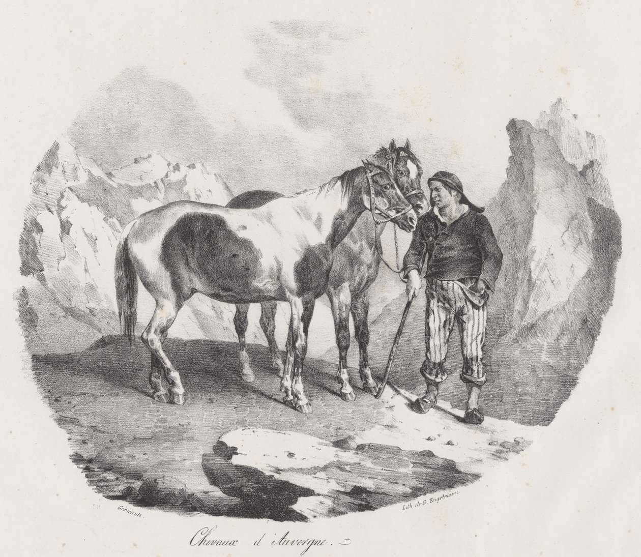 Auvergnen hevoset (Auvergne Horses) tekijältä Theodore Gericault