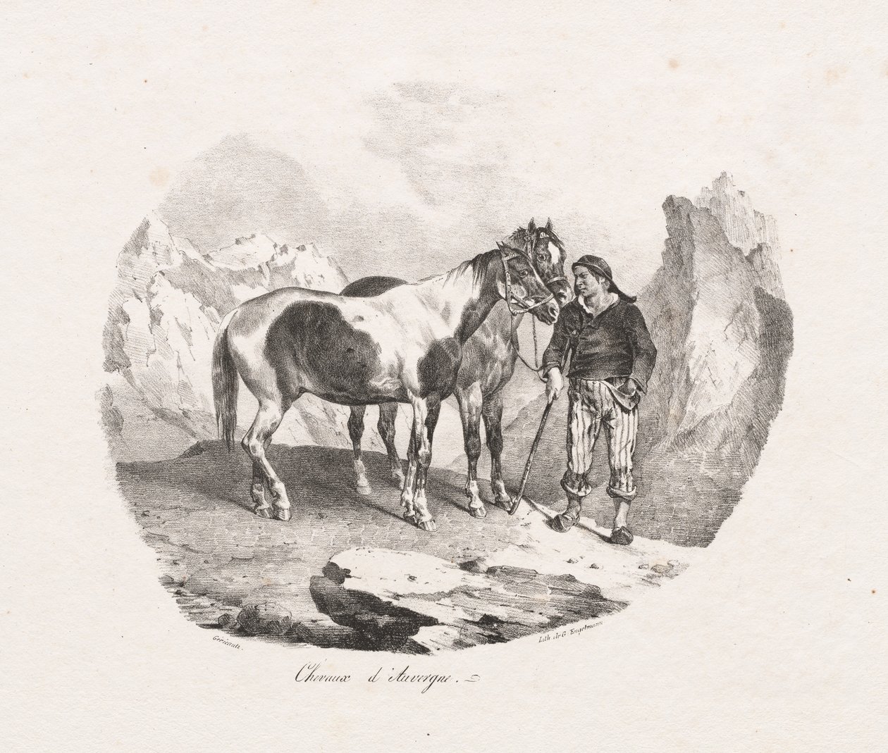Auvergnen hevoset tekijältä Theodore Gericault