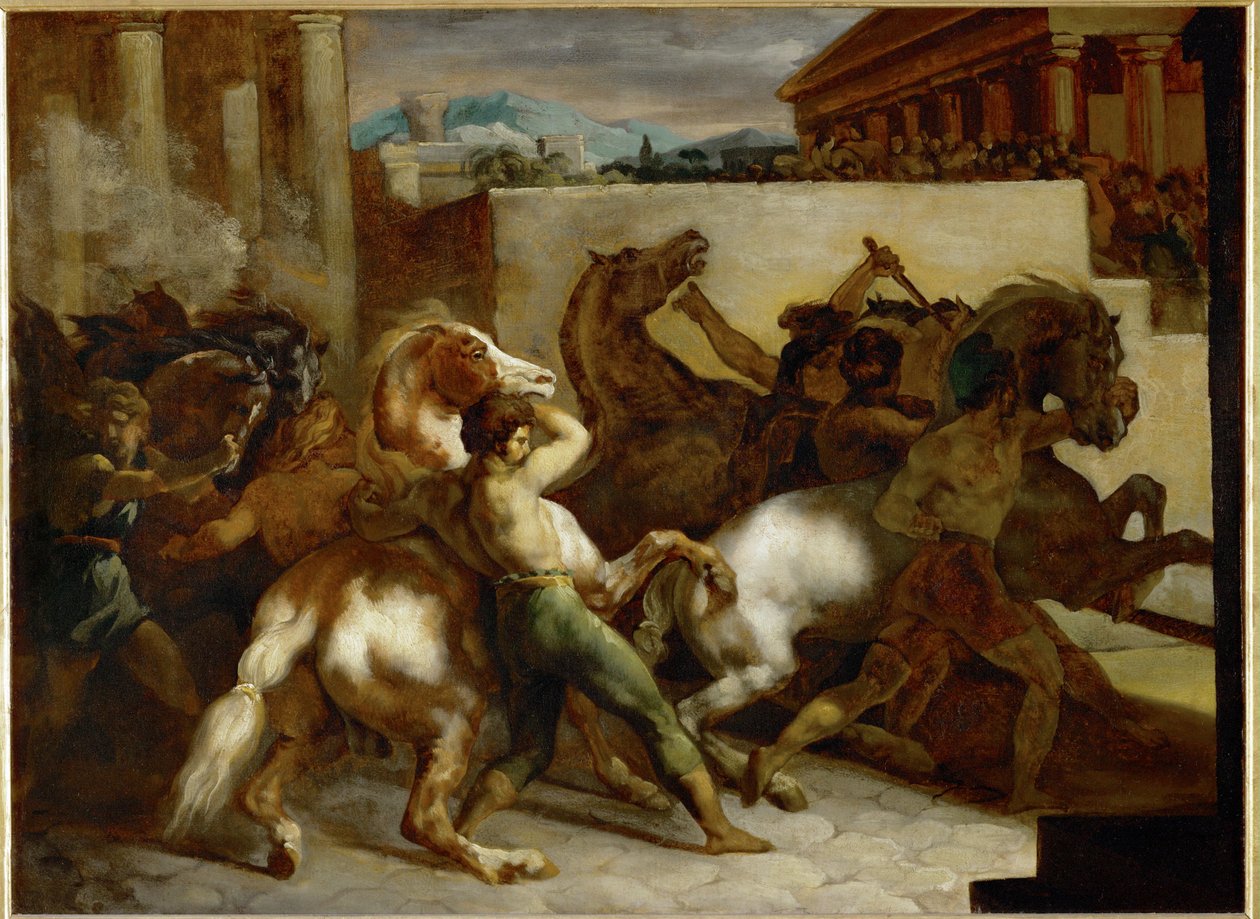 Ilmaiset hevoskilpailut Roomassa - Hevosurheilu Roomassa ... tekijältä Theodore Gericault