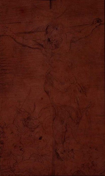 Ristiinnaulitseminen (lyijykynä) tekijältä Theodore Gericault